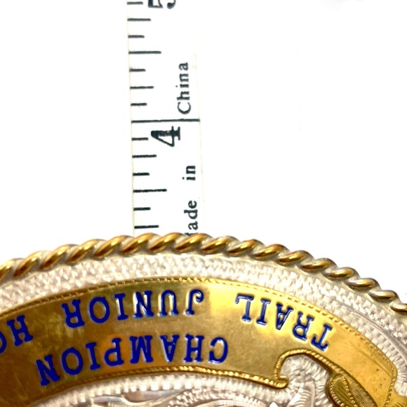 Kathy’s Championship Sterling Overlay Error Belt Buckle - Picture 7 of 7